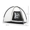 HOMCOM 2M Golf Hitting Practice Net Target Cloth For Backyard Garden Indoor & Outdoor Driving Range Chipping Net with Carry Bag for Sports Training