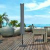 Outsunny Parasol Cover, Cantilever Umbrella Cover for 2-3.5 m Parasols, 420D Oxford Fabric Banana Umbrella Protector with Zipper for Outdoor Garden, Patio, Grey