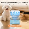PawHut Cat Water Fountain for Drinking, 3.2L Stainless Steel Cat Fountain, Ultra-Silent, Automatic, Visible Water-Level, for Kittens, Dogs and Other Pets