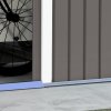 Outsunny 9 x 6ft Metal Garden Shed, Outdoor Storage Tool House with Ventilation Slots, Foundation Kit and Lockable Double Doors, Grey
