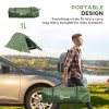 Outsunny 1-2 Man Camping Tent, Double Layer Dome Tent with 2000mm Waterproof Rainfly and Carry Bag, Lightweight for Fishing, Travel, Hiking, Sports, Festival, Green