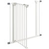 PawHut Dog Gate Stair Gate Pressure Fit Pets Barrier Auto Close for Doorway Hallway, 74-80cm Wide Adjustable, White