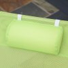 Outsunny Outdoor Foldable Sun Lounger, Adjustable Backrest Garden Recliner Sun Lounger Chair with Headrest Pillow, Green