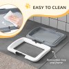 PawHut Dog Toilet Tray, Dog Litter Pee Pad Tray for Training Dogs, Dog Potty Tray Puppy Tray Pad Holder for Indoor, Balcony, Outdoor, 47 x 34 x 6cm
