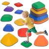 AIYAPLAY Balance Stepping Stones for Kids, 11-Piece Non-Slip Stackable River Stones, Obstacle Courses for Balance and Motor Skills, Indoor Outdoor Sensory Toy Gift for Ages 3-8 Years