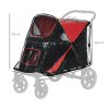PawHut Dog Stroller Rain Cover, Cover for Dog Pram Stroller, Buggy for Large, Medium Dogs w/ Rear Entry