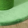 PawHut Cat Scratching Post for Indoor Cats, 63cm Tall Cat Scratcher Post with Sisal Rope Cover, Large Base, Green