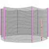SPORTNOW 10ft Trampoline Net Replacement with 6 Plastic Pole Covers, Weather-Resistant Trampoline Netting Replacement with Zipped Entrance, Poles Not Included, Pink