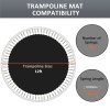 SPORTNOW Trampoline Replacement Mat with Eight Rows of Stitching, Spring Pull Tool, 72 V-Hooks, for 12ft Trampoline, Using 14cm Springs, Trampoline Jumping Mat, Black