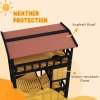 PawHut Outdoor Cat House Wooden Cat Shelter, 4 Tier with Suspension Bridge, Balcony, Escape Doors Water-Resistant Roof, for 1-2 Cats