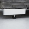 Outsunny 10 Pieces Outdoor PE Rattan Sofa Set with 10cm Thick Cushions, Garden Sectional Corner Sofa Set with Glass Top Dining Table and Three Footstools, Grey