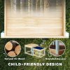AIYAPLAY 2 PCS Wooden Sandpits, Outdoor Sand and Water Play Tables with Bottom Liner, Picnic Sensory Table for Kids Aged 3-8 Years Old, Natural Wood Finish