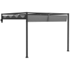 Outsunny 2 x 3(m) Lean To Pergola with Retractable Roof, Wall Mounted Garden Gazebo Outdoor Sun Shade Shelter for Patio, Deck, Dark Grey