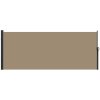 Outsunny Retractable Side Awning, Garden Privacy Screen Divider, Full Cassette Wind Breaker for Hot Tub, Balcony, Terrace, Pool, 400 x 160cm, Khaki