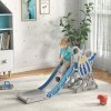 AIYAPLAY Kids Slide Freestanding Toddler Slide Space Theme for Indoor Outdoor Ages 1.5-3 Years - Blue