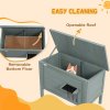 PawHut Outdoor Cat House, Feral Insulate Wooden Kitten House with Removable Floor, Water-Resistant Openable Roof, 85 x 50 x 68.5cm - Charcoal Grey