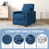 HOMCOM Compact Single Chair Bed, Pull Out Bed, Convertible Sleeper Chair with Adjustable Backrest, Pillow, Side Pockets for Home Office, Bedroom, Living Room