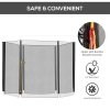 HOMCOM 8ft Trampoline Net Replacement Safety Net Enclosure Net Spare w/ 6 Poles