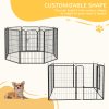 PawHut Dog Pen 8 Panels Puppy Pen Heavy Duty Pet Playpen for Indoor Outdoor for Dogs, Rabbits, Ducks 100cm High