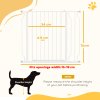 PawHut Dog Gate Wide Stair Gate w/ Door Pressure Fit Pets Barrier for Doorway, Hallway, 76H x 75-95W cm - White