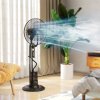 HOMCOM Pedestal Fan with Water Mist Spray, Spray Misting Fan with 70° Oscillation, Tilt Head, 4 Speeds, 3 Modes, Adjustable Mist, 3.2L Water Tank, for Home, 120 cm