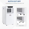 HOMCOM 10000 BTU Air Conditioning Unit, 3-in-1 Portable Air Conditioner, Dehumidifier, Cooling Fan with Remote Control, LED Display, 2 Speeds, 24H Timer, Window Venting Kit, 30m²