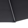 Outsunny 3(m) Garden Cantilever Parasol Patio Banana Hanging Umbrella Sun Shade with Crank and Tilt, 8 Ribs and Cross Base, Black