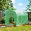 Outsunny 3 x 2 x 2m Polytunnel Greenhouse with Hinged Door, Walk-in Grow House Tent with PE Cover and Galvanised Steel Frame, Green