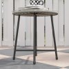 Outsunny 3 Pieces Rattan Bistro Set, Wicker Small Garden Table and Chairs Set with Cushions and Glass Top Coffee Table, Bistro Garden Furniture Set for Outdoor, Patio, Balcony, Light Grey