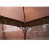 Outsunny 3 x 3(m) Garden Gazebo, Outdoor Gazebo Canopy Shelter with Curtains and Steel Frame for Lawn, Yard and Deck, Coffee