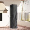 Outsunny Heavy Duty Gas Pyramid Patio Heater Cover, Full Length Outdoor Heater Cover Protector, UPF 30+ Oxford Fabric with Zipper, Black