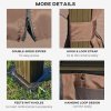 Outsunny 3.65 x 3(m) Hardtop Steel Gazebo Canopy for Patio Heavy Duty Outdoor Pavilion with Aluminium Alloy Frame, Double Roof, Net Sidewalls and Curtains, Coffee
