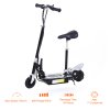 HOMCOM 120W Foldable Powered Scooters with 24V Rechargeable Battery, Adjustable Ride on Toy (Black)