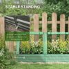 Outsunny Raised Garden Bed with Mini Greenhouse, Outdoor Metal Planter Box with Cover, for Herbs and Vegetables, Use for Patio, Garden, Balcony, Green and Dark Grey