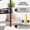Outsunny 8' x 5' Grill Gazebo Canopy, Double Tiered Outdoor BBQ Gazebo Shelter with 2 Side Shelves, Storage Baskets, Hook for Garden, Patio, Barbecue, Picnic, Dark Grey