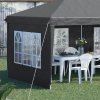 Outsunny 3 x 6m Garden Pop Up Gazebo, Height Adjustable Marquee Party Tent with Sidewalls, Storage Bag, Grey