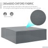 Outsunny 600D Oxford Outdoor Garden Furniture Sofa Set Cover, Waterproof Anti-UV Rattan Sun Lounger Protection Protector Cover, 225L x 210W x 70Hcm, Grey