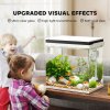 PawHut Fish Tank, 26L Glass Aquarium with Filter System, LED Lights, Water Pump, Betta Fish Tank for Goldfish, Shrimps, White