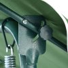 Outsunny 3 Seater Canopy Swing Chair Outdoor Garden Bench with Adjustable Canopy and Metal Frame - Green Stripes