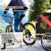 PawHut Folding Dog Bike Trailer Pet Cart Carrier for Bicycle Travel with Hitch Coupler in Steel Frame - Red & Black