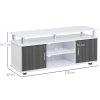 HOMCOM TV Cabinet Unit for TVs up to 50'' with Storage Shelf and Cupboards, Living Room Entertainment Center Media Console