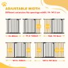PawHut Dog Gate Stair Gate Pressure Fit Pets Barrier Auto Close for Doorway Hallway, 74-148cm Wide Adjustable, Black