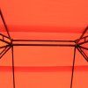Outsunny 4 x 3 m Aluminum Garden Gazebo, Double Roof Outdoor Gazebo Canopy Shelter with Netting & Curtains for Garden, Lawn, Backyard and Deck, Orange
