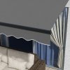 Outsunny 3.5 x 2.5m Electric Awning with Remote Controller, Aluminium Frame Retractable Awning, Half Cassette Sun Canopies for Patio Deck Door Window, Dark Grey