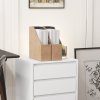 HOMCOM Mobile Filing Cabinet with 4 Drawers, Under Desk Storage Cabinet for Home Office, White