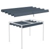 Outsunny Retractable Pergola Roof, Sun Shade Cover, UV30+ Protected Replacement Canopy Fabric for 2.85 x 2m Pergola, Dark Grey