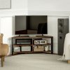 HOMCOM Corner TV Stand Cabinet, TV Unit for TVs up to 50