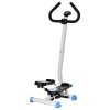 HOMCOM Twister Stepper, Step Machine, Aerobic Exercise Workout Machine w/ Adjustable Resistance, LCD Screen and Handlebars - Blue