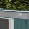 Outsunny 6.5 x 4FT Galvanised Metal Garden Shed with Foundation Kit, Lockable Tool Storage House with Double Sliding Doors and 2 Vents, Green