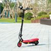 HOMCOM 120W E-Scooter Folding Electric Scooter with 12km/h Maximum Speed, Three Mode LED Headlight, Adjustable Height, Warning Bell, for Ages 7-14 Years - Red